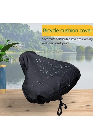 Dayanıklı Dış Mekan Toz Geçirmez Bisiklet Sele Kılıfı Yastık Kılıfı Bisiklet Sele Kılıfı Yağmura Dayanıklı Siyah