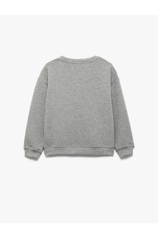 Koton Bisiklet Yaka Şardonlu Gri Erkek Çocuk Sweatshirt 6wkb10203tk Gri