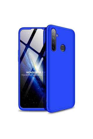 Realme 5 Kılıf Zore Ays Kapak Mavi