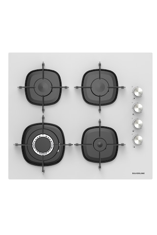Silverline BO65P4W01 - CS5629W01 - 3481 Flam Beyaz Cam Ankastre Set