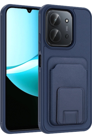 Nourthkiingdom Redmi 15c Kılıf Kartlıklı Tpu Zore Bikart Kapak - Lacivert Lacivert