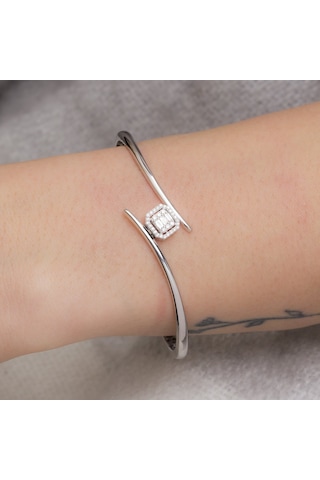 Venta 0,25 Karat 14K Baget Pırlanta Bilezik