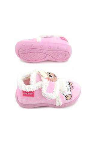 Gezer Kuzu Figürlü Kışlık Yumuşacık Ev Pandufu Pembe Pembe