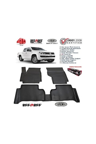 Vw Amarok Paspas 4D Havuzlu Kauçuk Araca Özel Kesim Siyah