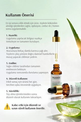 Karınca Yumurtası Yağlı Tüy Azaltıcı Ve Tüy Serum 30ml I %0.5 Formic Acid %10 Aloe Vera