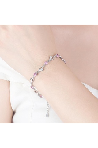 Pembe Mavi Kalp Bileklik İçi Boş Aşk Bilekliği