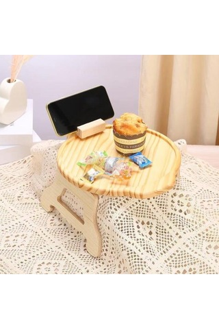 Kanepe Masası Çok Fonksiyonlu Kullanışlı Kanepe Tepsisi Ev İçin Telefon Tutuculu Katlanabilir Kanepe Masa Tepsisi 35 X 25 X 15 Cm