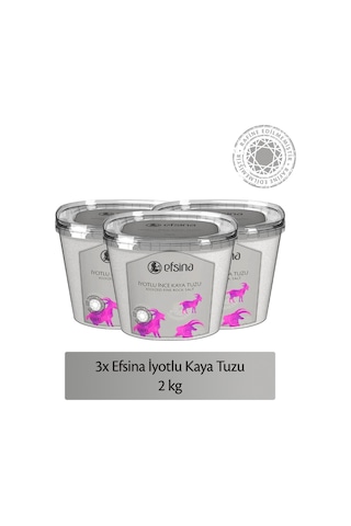 3'lü Fırsat Paketi 2 Kg İyotlu İnce Kaya Tuzu 3'lü Fırsat Paketi 2 Kg İyotlu İnce Kaya Tuzu