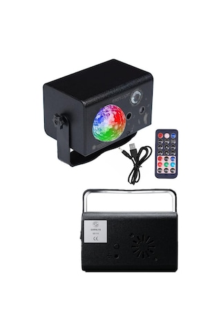 Quenlite Qd-115 Rgb Led Lazer Disko Topu Sahne Işık Projektörü 3'ü 1 Arada