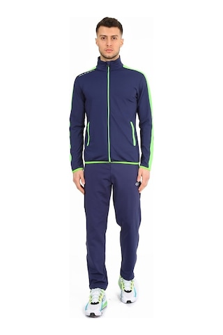 Dafron Star Tam Fermuar Erkek Eşofman Takımı - Lacivert - Fosforlu Yeşil
