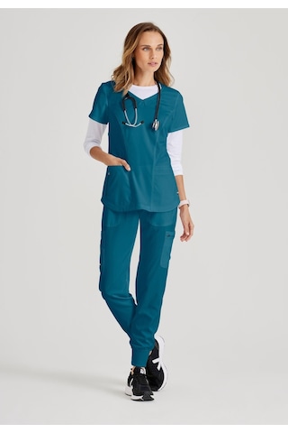 Barco Grey's Anatomy Carly Medikal Giyim Doktor Scrubs Cerrahi Takım Likralı Hastane Üniforması 001
