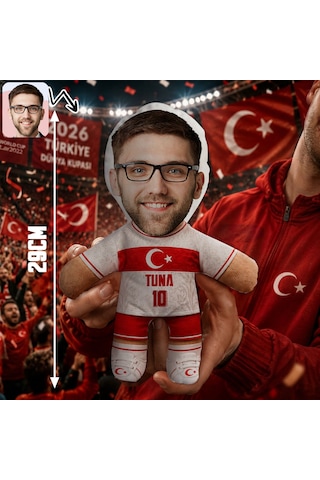 Bk Gift Kişiye Özel Türkiye Taraftar Temalı 2026 Dünya Kupası Tasarımlı Bebek Yastık -2, Tek Yürek Milli Takım Ruhu Çok Renkli