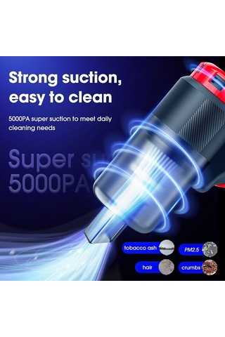 Cbtx Carsun C3088 Şarj Edilebilir Araba Ev Elektrikli El Süpürgesi Yüksek Güçlü Kablosuz Elektrikli Süpürge