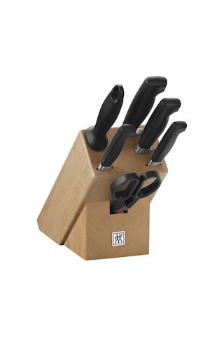 Zwilling Four Star Blok Bıçak Seti Kayın Ağacı 7 Parça Siyah