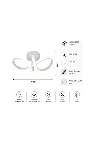 AvizeGO Savo Led Plafonyer Avize Beyaz Işık
