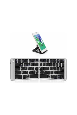 Samsers Katlanabilir Bluetooth Klavye Stand Tutuculu Gümüş Bt X 1