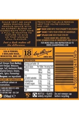 Lea & Perrıns Worcestershire Sos 150 Ml