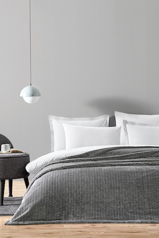 Puffy Trinity Çift Kişilik Wellsoft Battaniye - Antrasit