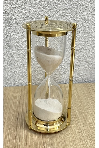 Vintage Pirinç Kum Saati 4 Dakikalık Özel Çay Demleme Zamanlayıcısı