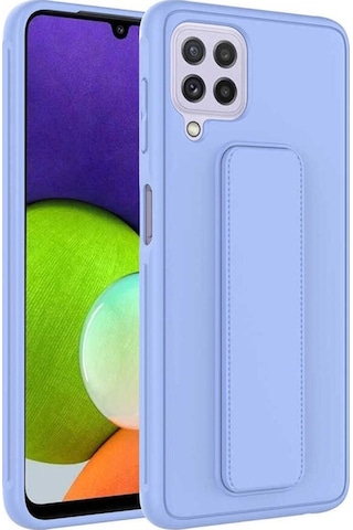 Samsung Uyumlu Galaxy M22 Kılıf Zore Qstand Kapak Lila
