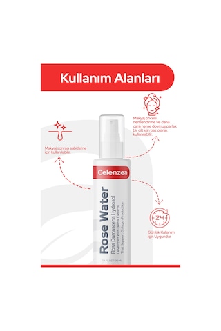 Celenzea Aydınlatıcı & Gözenek Sıkılaştırıcı ve Yenileyici Gül Hidrosolü 100 ML