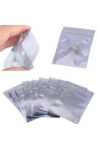 Antistatik Kilitli Ve Şeffaf Esd Poşet - 100 Adet - 15x20cm