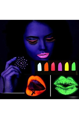 Glowpaint 6 Lı Neon Boya Uv Işıkta Parlayan Makyaj Seti