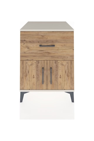 Kronos Komodin Tek Raflı Tek Çekmeceli 2 Kapaklı 60x59x80 Aytaşı-çam Aytası