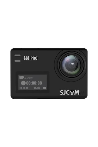 Sjcam Sj8 Pro 2.33 5ghz Wifi 4k60 Uhd 8x Eıs Dijital Zoom 170 Dinamik Lens Geniş Açı 240fps Ağır Çekim 6-eksenli Jiroskop Sabitleme 1200mah Ultra Geniş Batarya Çift Mikrofon Aksiyon Kamerası Siyah