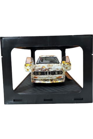 1:24 Metal Model Koleksiyon Araba Bmw M3 Paslı Görünümlü 19 Cm Döner Ön Tekerler