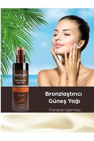 Dermokil Vitamin E & Carrot Oil Bronzlaştırıcı Güneş Yağı 3 x 200 ML