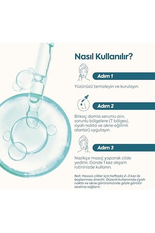 Niacinamide Yüz Serumu Gözenek Görünümünü Sıkılaştırmaya Ve Yağ Dengesini Desteklemeye Yardımcı Siyah Nokta & Leke Görünümü İçin Aydınlatıcı Bakım Serumu, 50 Ml
