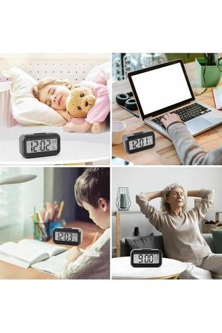 Dijital Işıklı Alarmlı Çalışma Masası Ekran Pilli Çalar Saat Diğer 70264321