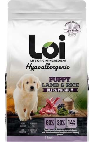 Loi Yavru Kuzu Etli Ve Pirinçli Köpek Maması 3 Kg