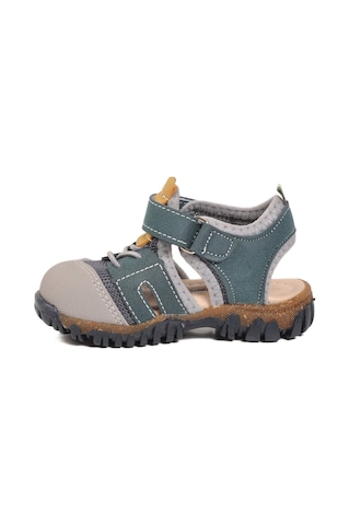 Arzen Mavi Hardal Cırtlı Ortopedik Bebek Sandalet 26a78 B Mavi-hardal-sarı