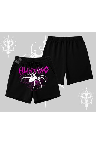 Tarzsokak Beyaz Şort Autumn Spider Siyah