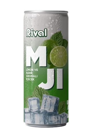 Rival Moji Limon Ve Nane Aromalı Gazlı İçecek 250 Ml 24'lü