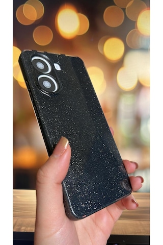 Poco X7 Pro Kılıf Kamera Korumalı Parlak Simli Lüks Kapak