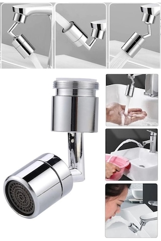 720 Derece Dönebilen 4 Filtreli Tasarruflu Mutfak Musluk Lavabo Başlığı