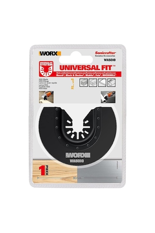WORX WA5010 Çok Amaçlı Raspalama Makinası İçin 80mm 180˚ Metal, Ahşap, Fiberglas, PVC Universal Kesme Bıçağ