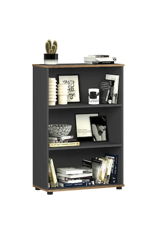 Rio 3 Raflı Kitaplık - Antrasit/kontra 72x109x34 Cm Antrasit