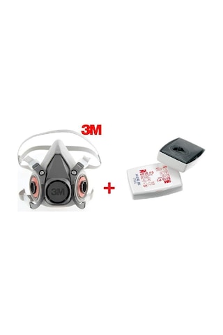 3M Yarım Yüz Maskesi 6200 Modeli + 3M 6035 Ffp3 Filtre Dahil Komb