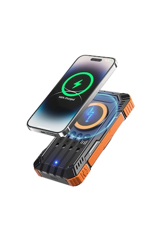 Tek Najma Güneş Enerjili 20000 Mah Powerbank Hızlı Şarj Ve Kablosuz Şarj Destekli Dayanıklı Tasarım Standart