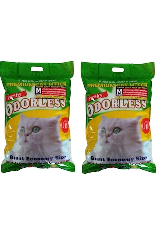 Freshy Odorless 8 Aylık Micro Kristal Kedi Kumu 2 x 15 L