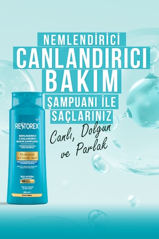 Hydra Nemlendirici Canlandırıcı Bakım Şampuanı 2x500 Ml - Hyaluronik Asit, Glikoik Asit Kuru