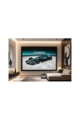Aston Martin Poster 48x33 Cm Çerçeveli Valkyrie Amr Pro Yarış Arabası Tablosu Spor Araba Duvar Dekoru