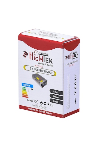 Hightek 12v 5a Smps Metal Kasa Adaptör Ht-1113