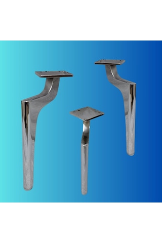 17 Cm Metal Zirve Ayak Koltuk Ayağı Mobilya Ayağı Ünite Ayağı Konsol Ayağı Puf Berjer Ayağı Krom