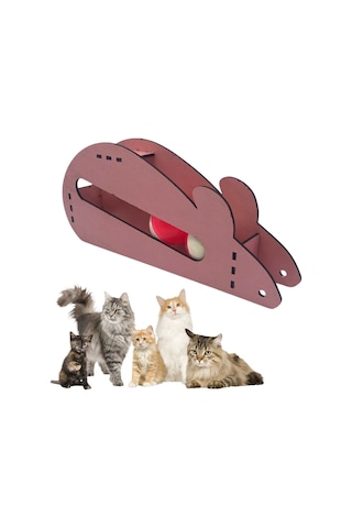 Roichil Fare Kedi Oyunu Ahşap 2 Toplu Kedi Oyuncağı Tahta Kedi Oyunu Tahta Fare Ve Toplu Oyuncak