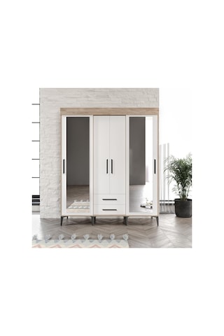 Ildır Çocuk Odası Takımı 3 Parça Tamamı Mdf Flora Beyaz Aynalı